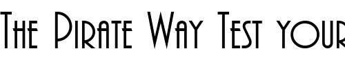 Font : PlazaSCDReg Custom Text : The Pirate Way Test your own text here Click to download or to view this font on a tshirt that can be custom printed in Bali