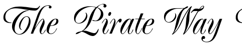 Font : PoemExclusive-Regular-DB Custom Text : The Pirate Way Test your own text here Click to download or to view this font on a tshirt that can be custom printed in Bali