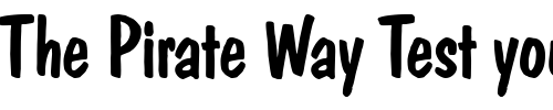 Font : PolCasual-Regular-DB Custom Text : The Pirate Way Test your own text here Click to download or to view this font on a tshirt that can be custom printed in Bali