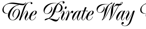 Font : Poppl-Exquisit-Italic Custom Text : The Pirate Way Test your own text here Click to download or to view this font on a tshirt that can be custom printed in Bali