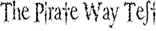 Font : PorcupineRomanCondensed Custom Text : The Pirate Way Test your own text here Click to download or to view this font on a tshirt that can be custom printed in Bali