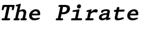 Font : Prestige-12-Pitch-Bold-Italic-BT Custom Text : The Pirate Way Test your own text here Click to download or to view this font on a tshirt that can be custom printed in Bali