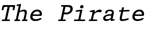 Font : Prestige12-BT-Italic Custom Text : The Pirate Way Test your own text here Click to download or to view this font on a tshirt that can be custom printed in Bali