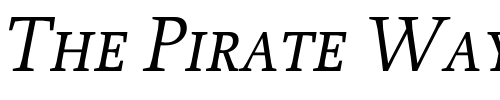 Font : Proforma-BookItalicSC Custom Text : The Pirate Way Test your own text here Click to download or to view this font on a tshirt that can be custom printed in Bali