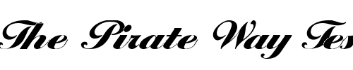 Font : Progena-Script-SSi Custom Text : The Pirate Way Test your own text here Click to download or to view this font on a tshirt that can be custom printed in Bali