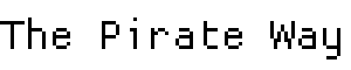 Font : ProggyCleanTTSZBP Custom Text : The Pirate Way Test your own text here Click to download or to view this font on a tshirt that can be custom printed in Bali