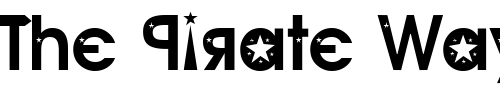 Font : PseudoRussian-Becker Custom Text : The Pirate Way Test your own text here Click to download or to view this font on a tshirt that can be custom printed in Bali