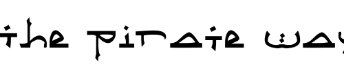 Font : Psuedo-Saudi Custom Text : The Pirate Way Test your own text here Click to download or to view this font on a tshirt that can be custom printed in Bali