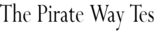 Font : PurloinCondensed-Regular Custom Text : The Pirate Way Test your own text here Click to download or to view this font on a tshirt that can be custom printed in Bali