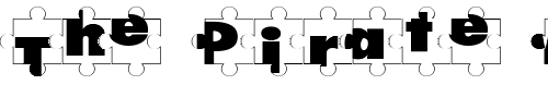 Font : Puzzle-Pieces Custom Text : The Pirate Way Test your own text here Click to download or to view this font on a tshirt that can be custom printed in Bali