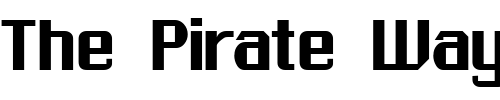 Font : QTChicagoland-Regular Custom Text : The Pirate Way Test your own text here Click to download or to view this font on a tshirt that can be custom printed in Bali