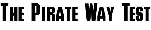 Font : QTDeuce-Regular Custom Text : The Pirate Way Test your own text here Click to download or to view this font on a tshirt that can be custom printed in Bali