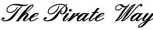 Font : QuadrilleScriptBlackSSK-Bold Custom Text : The Pirate Way Test your own text here Click to download or to view this font on a tshirt that can be custom printed in Bali