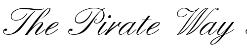 Font : QuadrilleScriptSSK Custom Text : The Pirate Way Test your own text here Click to download or to view this font on a tshirt that can be custom printed in Bali