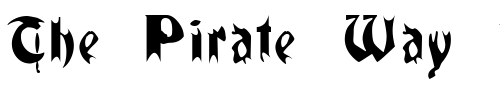 Font : QuaelGothicCondensed Custom Text : The Pirate Way Test your own text here Click to download or to view this font on a tshirt that can be custom printed in Bali