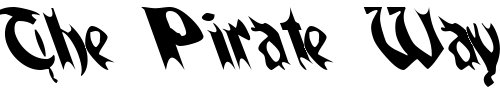 Font : QuaelGothicLefty Custom Text : The Pirate Way Test your own text here Click to download or to view this font on a tshirt that can be custom printed in Bali