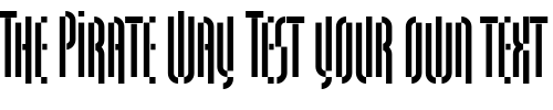 Font : QuasariaLL-Regular Custom Text : The Pirate Way Test your own text here Click to download or to view this font on a tshirt that can be custom printed in Bali