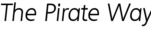 Font : Quebec-LightIta Custom Text : The Pirate Way Test your own text here Click to download or to view this font on a tshirt that can be custom printed in Bali