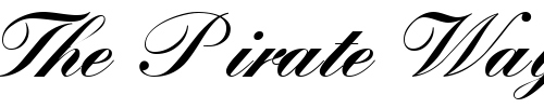 Font : QuillScriptBlackSSK Custom Text : The Pirate Way Test your own text here Click to download or to view this font on a tshirt that can be custom printed in Bali