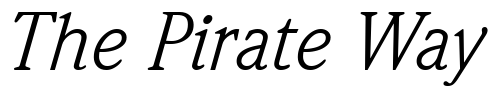 Font : Quintessence-SSi-Italic Custom Text : The Pirate Way Test your own text here Click to download or to view this font on a tshirt that can be custom printed in Bali