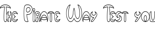 Font : Qurve-Hollow-Thin Custom Text : The Pirate Way Test your own text here Click to download or to view this font on a tshirt that can be custom printed in Bali