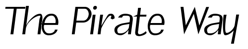 Font : RSSlantInf Custom Text : The Pirate Way Test your own text here Click to download or to view this font on a tshirt that can be custom printed in Bali