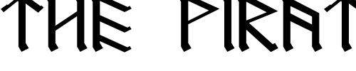 Font : RUNEnglish-1 Custom Text : The Pirate Way Test your own text here Click to download or to view this font on a tshirt that can be custom printed in Bali