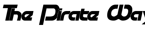 Font : RaceTracSSK-BoldItalic Custom Text : The Pirate Way Test your own text here Click to download or to view this font on a tshirt that can be custom printed in Bali