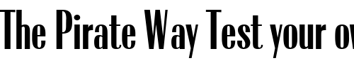 Font : Radius-Regular-DB Custom Text : The Pirate Way Test your own text here Click to download or to view this font on a tshirt that can be custom printed in Bali
