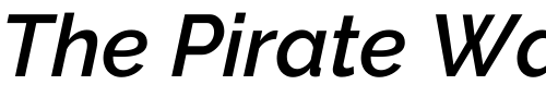 Font : Raleway-SemiBold-Italic Custom Text : The Pirate Way Test your own text here Click to download or to view this font on a tshirt that can be custom printed in Bali