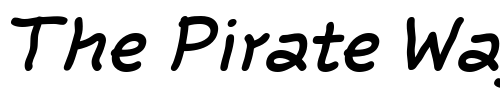 Font : Rattlescript-MediumOblique Custom Text : The Pirate Way Test your own text here Click to download or to view this font on a tshirt that can be custom printed in Bali