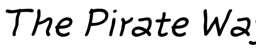 Font : Rattlescript-RegularObliqueTf Custom Text : The Pirate Way Test your own text here Click to download or to view this font on a tshirt that can be custom printed in Bali