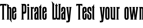 Font : Ravenscroft Custom Text : The Pirate Way Test your own text here Click to download or to view this font on a tshirt that can be custom printed in Bali