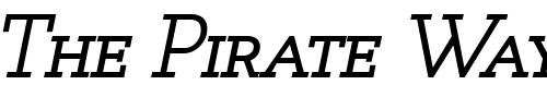 Font : Register-Serif-BTN-SC-BoldOblique Custom Text : The Pirate Way Test your own text here Click to download or to view this font on a tshirt that can be custom printed in Bali