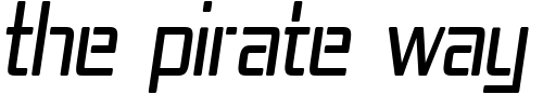 Font : Republika-IV-Cnd-Italic Custom Text : The Pirate Way Test your own text here Click to download or to view this font on a tshirt that can be custom printed in Bali