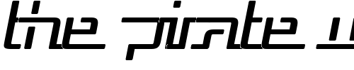 Font : Republika-V-Italic Custom Text : The Pirate Way Test your own text here Click to download or to view this font on a tshirt that can be custom printed in Bali