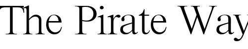 Font : Riccione-Xlight Custom Text : The Pirate Way Test your own text here Click to download or to view this font on a tshirt that can be custom printed in Bali