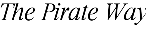 Font : Riccione-XlightIta Custom Text : The Pirate Way Test your own text here Click to download or to view this font on a tshirt that can be custom printed in Bali