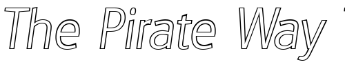Font : RichardBeckerOutline-Xlight-Italic Custom Text : The Pirate Way Test your own text here Click to download or to view this font on a tshirt that can be custom printed in Bali