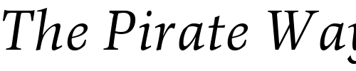 Font : Richler-Italic Custom Text : The Pirate Way Test your own text here Click to download or to view this font on a tshirt that can be custom printed in Bali