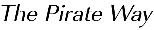 Font : RicoBecker-Italic Custom Text : The Pirate Way Test your own text here Click to download or to view this font on a tshirt that can be custom printed in Bali