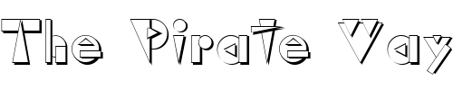 Font : Rimrock-Regular Custom Text : The Pirate Way Test your own text here Click to download or to view this font on a tshirt that can be custom printed in Bali