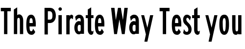 Font : Roadgeek-2005-Series-B Custom Text : The Pirate Way Test your own text here Click to download or to view this font on a tshirt that can be custom printed in Bali