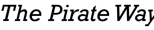 Font : Rockwell-MT-Italic Custom Text : The Pirate Way Test your own text here Click to download or to view this font on a tshirt that can be custom printed in Bali