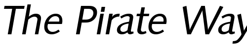 Font : RogerBecker-Italic Custom Text : The Pirate Way Test your own text here Click to download or to view this font on a tshirt that can be custom printed in Bali