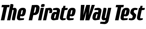 Font : Rogue-Sans-Cond-BoldItalic Custom Text : The Pirate Way Test your own text here Click to download or to view this font on a tshirt that can be custom printed in Bali