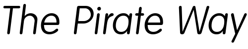 Font : RolandBecker-Light-Italic Custom Text : The Pirate Way Test your own text here Click to download or to view this font on a tshirt that can be custom printed in Bali