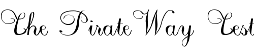 Font : RomaScript Custom Text : The Pirate Way Test your own text here Click to download or to view this font on a tshirt that can be custom printed in Bali
