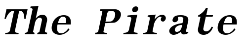 Font : RomanFixedWidth-Bold-Italic Custom Text : The Pirate Way Test your own text here Click to download or to view this font on a tshirt that can be custom printed in Bali