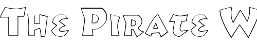 Font : RomulusOutline-Black Custom Text : The Pirate Way Test your own text here Click to download or to view this font on a tshirt that can be custom printed in Bali